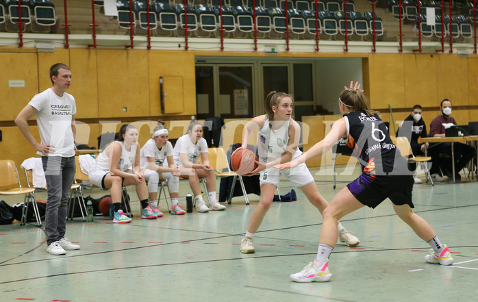 Basketball Damen Superliga 2021/22, Grundducrhgang 14.Runde Vienna United vs. KOS Celovec


