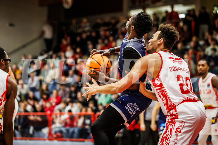 Basketball, win2day Basketball Superliga 2024/25, Grunddurchgang 20.Runde, Traiskirchen Lions, BBC Nord Dragonz, Peter Turay (12)