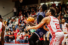 Basketball, win2day Basketball Superliga 2024/25, Grunddurchgang 20.Runde, Traiskirchen Lions, BBC Nord Dragonz, Peter Turay (12)