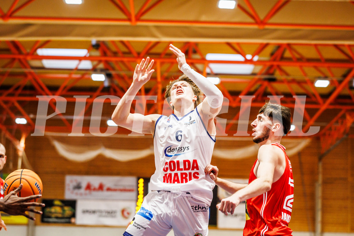 Basketball, win2day Basketball Superliga 2024/25, Grunddurchgang Runde 3, BBC Nord Dragonz, Flyers Wels, Valentin Pasterk (6)