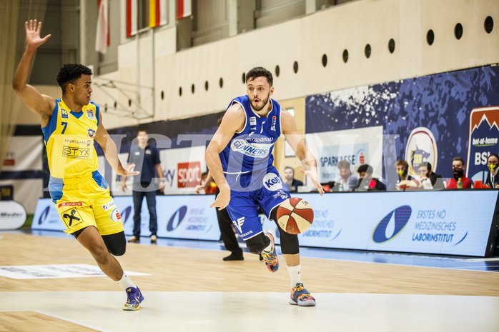 Basketball, bet-at-home Basketball Superliga 2020/21, Grunddurchgang 15. Runde, SKN St. Pölten Basketball, Oberwart Gunners, Ignas Fiodorovas (5)
