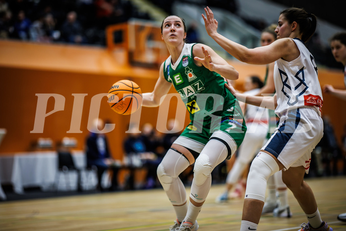 Basketball, Win2Day Basketball Damen Superliga 2023/24, Grunddurchgang 8.Runde, Vienna Timberwolves, UBI Graz, Simone Schwarzinger (7)