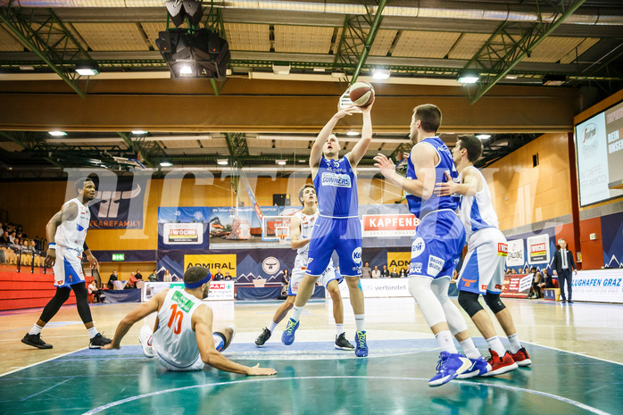 Basketball, Admiral Basketball Superliga 2019/20, Grunddurchgang 10.Runde, Kapfenberg Bulls, Oberwart Gunners, Renato Poljak (16) Basketball, Admiral Basketball Superliga 2019/20, Grunddurchgang 10.Runde, Kapfenberg Bulls, Oberwart Gunners, Renato Poljak (16)