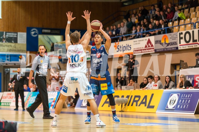 Basketball, ABL 2017/18, Grunddurchgang 15.Runde, Oberwart Gunners, Kapfenberg Bulls, Marck Coffin (15)