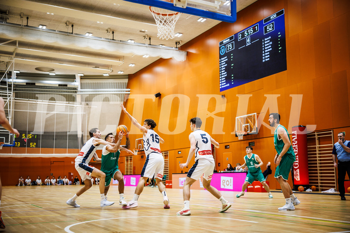 Basketball, Basketball Zweite Liga 2024/25, Grunddurchgang 14.Runde, Vienna Timberwolves, KOS Celovec, Mauro Gerszke (7)