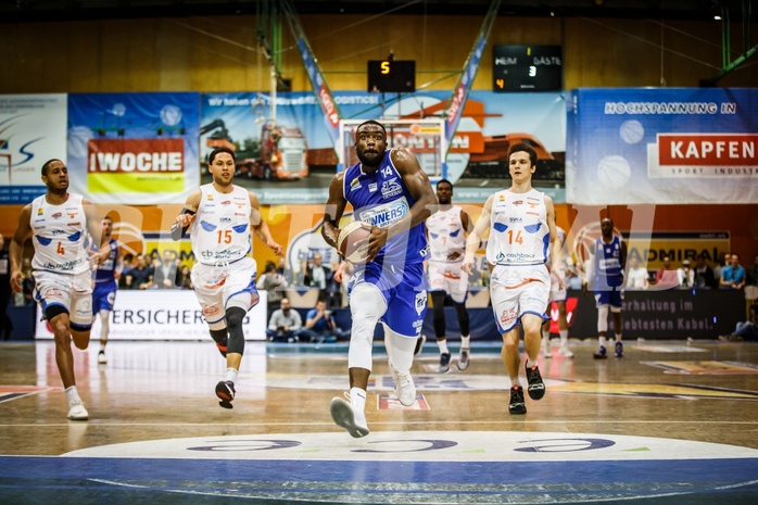 Basketball, ABL 2018/19, Grunddurchgang 34.Runde, Kapfenberg Bulls, Oberwart Gunners, Christopher Tawiah (14)