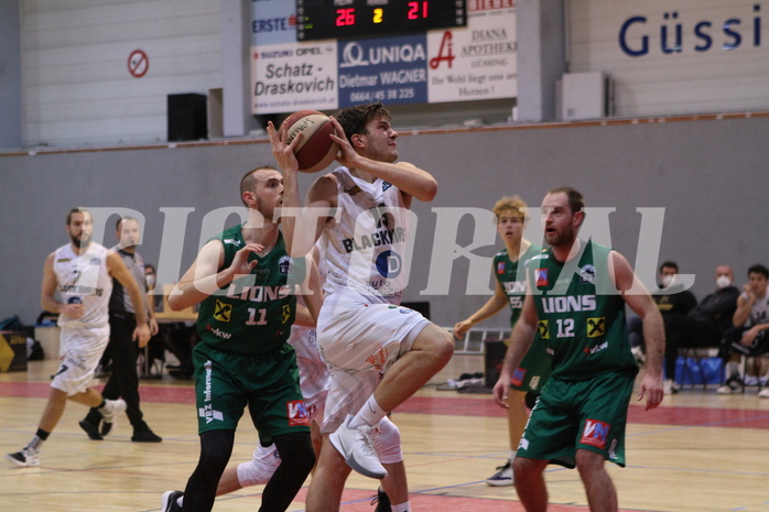 Basketball 2.Bundesliga 2020/21 Grunddurchgang 15.Runde  Jennersdorf Blackbirds vs Dornbirn Lions