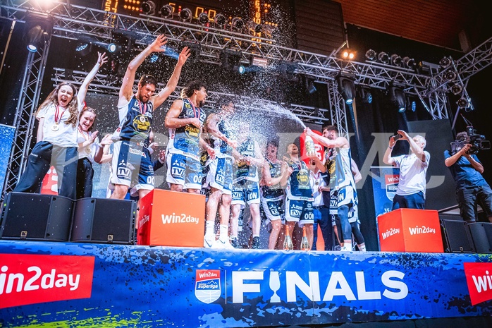 Basketball, Win2Day Superliga 2022/23, Playoff, Finale Spiel 4, BC Vienna, Gmunden Swans, 