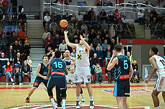 Basketball, Superliga 2023/24, Grunddurchgang 22. Runde, Flyers Wels vs. Vienna Timberwolves,