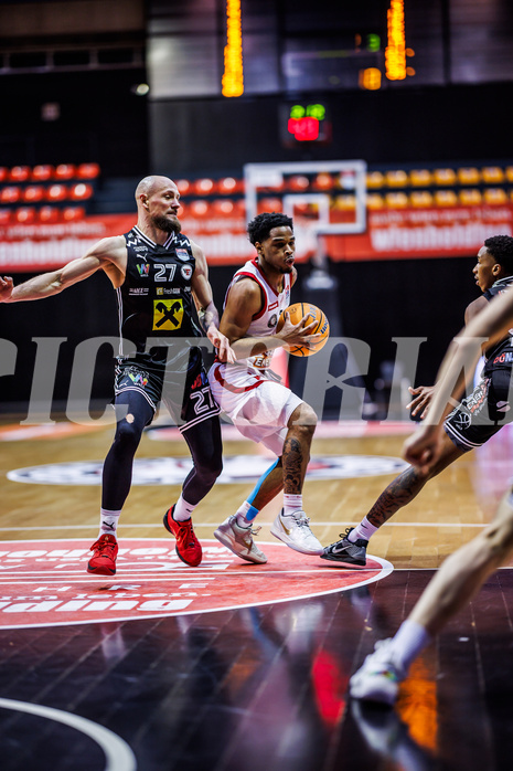 Basketball, Win2Day Superliga 2024/25, Grunddurchgang 17.Runde, BC Vienna, Flyers Wels, Zac Owens (2)