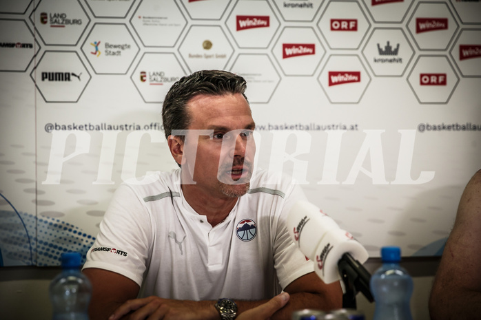 Basketball, FIBA EuroBasket 2025 Qualifiers , , AUSTRIA, IRELAND, Pressekonferenz: Raoul Korner (Head Coach)