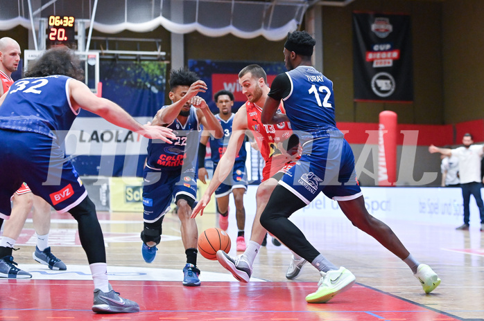 Basketball Superliga 2024/25, Playoff, Viertelfinale Spiel 1, Flyers Wels vs BBC Nord Dragonz,