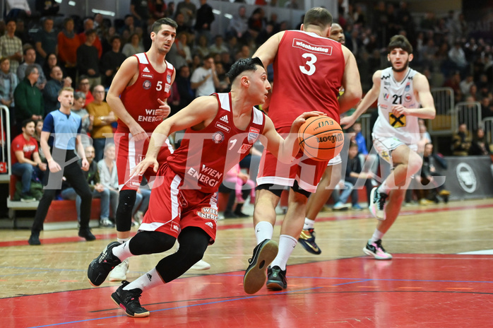 Basketball, Superliga 2023/24, Grunddurchgang 20. Runde, Flyers Wels vs. BC Vienna,