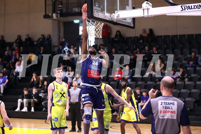 10.04.2023, Graz, Raiffeisen Sportpark Graz, Basketball Superliga 2022/23, 9. Qualifikationsrunde, UBSC Raiffeisen Graz vs. COLDAMARIS BBC Nord Dragonz