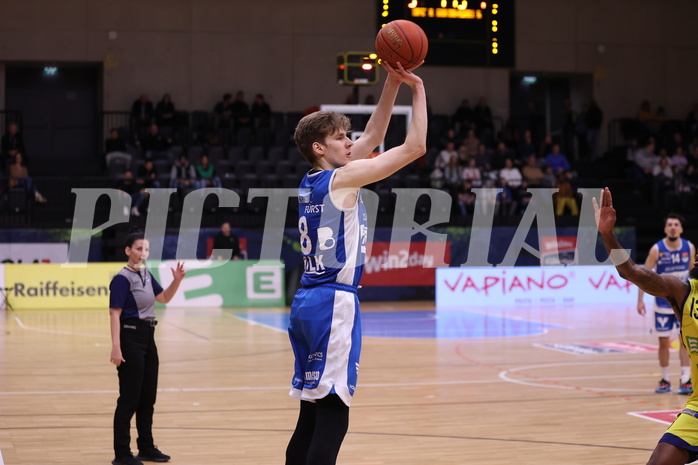 18.02.2023, Graz, Raiffeisen Sportpark Graz, Basketball Superliga 2022/23, Grunddurchgang, Runde 22, UBSC Raiffeisen Graz vs. Unger Steel Gunners Oberwart