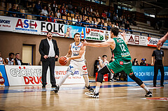 Basketball, bet-at-home Basketball Superliga 2021/22, Playoffs, Viertelfinale Spiel 1, Oberwart Gunners, Kapfenberg Bulls, Jonathan Knessl (12)