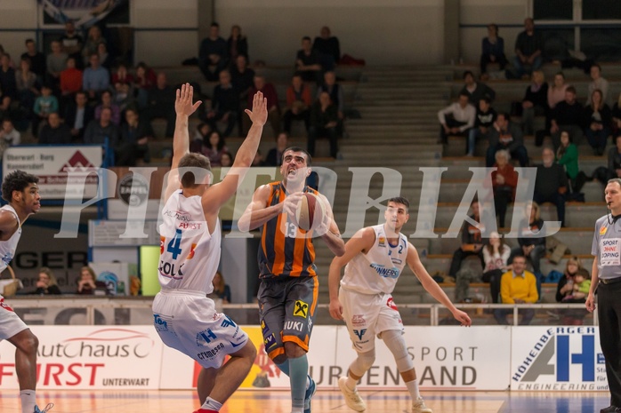 Basketball, ABL 2017/18, Grunddurchgang 17.Runde, Oberwart Gunners, Klosterneuburg Dukes, Edin Bavcic (13)