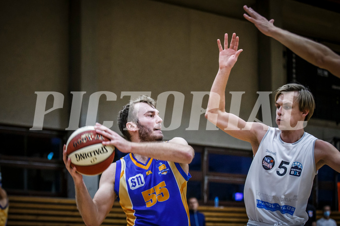 Basketball, Basketball Zweite Liga, Grunddurchgang 4.Runde, Mattersburg Rocks, BBU Salzburg, Luka Milovac (55)