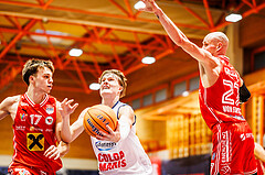 Basketball, win2day Basketball Superliga 2024/25, Grunddurchgang Runde 3, BBC Nord Dragonz, Flyers Wels, Valentin Pasterk (6)