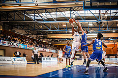 Basketball, bet-at-home Basketball Superliga 2021/22, Platzierungsrunde Spiel 1, Oberwart Gunners, Gmunden Swans, Rob Howard (5)