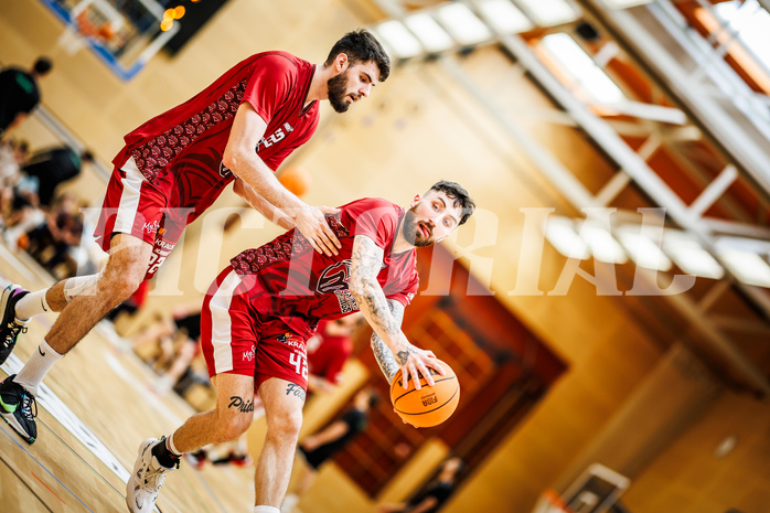 Basketball, Basketball Zweite Liga 2023/24, Playoff, Finale Spiel 1, Mistelbach Mustangs, Union Deutsch Wagram Aligators, Viktor Vasat (22), Zdenek Nehyba (42)