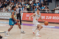 Basketball, Basketball Superliga 2023/24 , F 2, Oberwart Gunners, UBSC Graz, Zachery Cooks (3), Magdy Aboud-Ahmed(6)