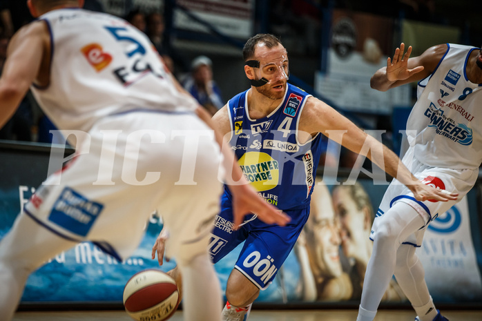 Basketball, Admiral Basketball Superliga 2019/20, Platzierungsrunde 3. Runde, Oberwart Gunners, Gmunden Swans, Enis Murati (4)