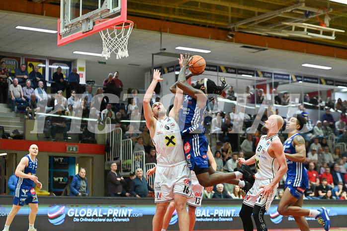 Basketball, Superliga 2024/25, Platzierungsrunde 4.Runde, Flyers Wels vs. Oberwart Gunners,
