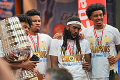 Basketball, Basketball Superliga 2024/25, Playoffs, Finale Spiel 1, Oberwart Gunners vs. BBC Nord Dragonz