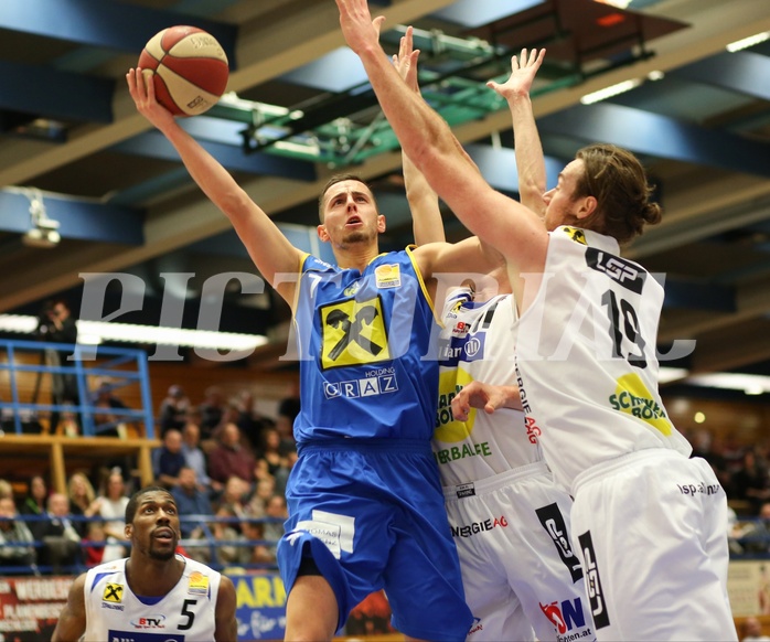 Basketball ABL 2015/16 Grunddurchgang 21.Runde Gmunden Swans vs. UBSC Graz



