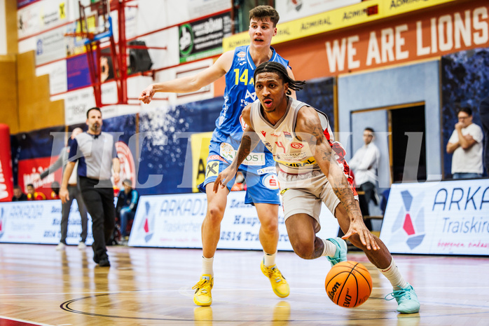 Basketball, Basketball Austria Cup 2023/24, Viertelfinale, Traiskirchen Lions, SKN St. Pölten, Demarcus Demonia (4)