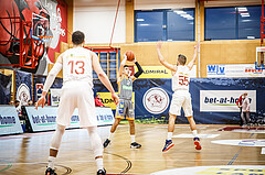 Basketball, bet-at-home Basketball Superliga 2021/22, Grunddurchgang18.Runde, Traiskirchen Lions, Klosterneuburg Dukes, Kostas Oikonomopoulos (25)