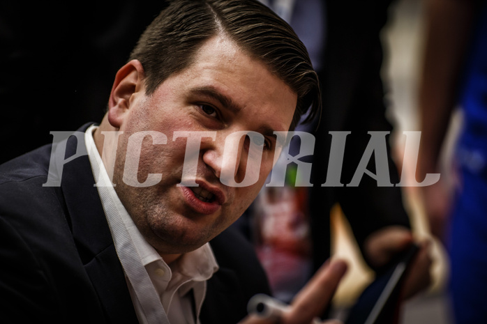 Basketball, bet-at-home Basketball Superliga 2019/20, Platzierungsrunde 3.Runde, SKN St. Pölten Basketball, Oberwart Gunners, Horst Leitner (Coach)