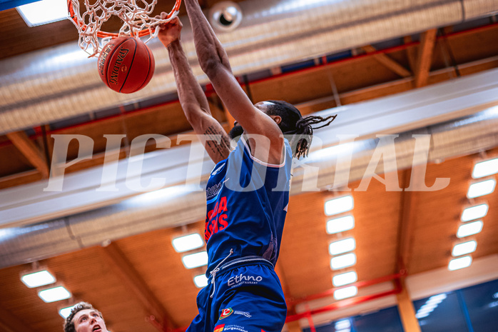 Basketball, Win2Day Superliga 2022/23, 6. Qualifikationsrunde, Traiskirchen Lions, BBC Nord Dragonz, Aristide Boya (24)