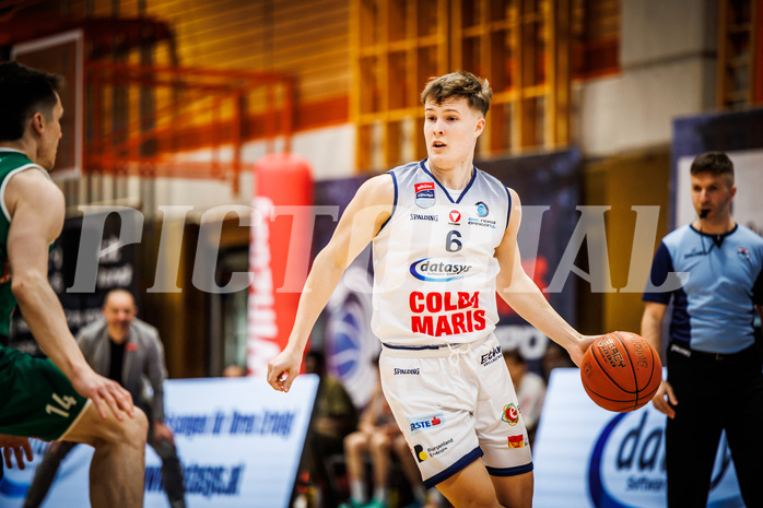 Basketball, win2day Basketball Superliga 2022/23, 8. Qualifikationsrunde, BBC Nord Dragonz, Kapfenberg Bulls, Valentin Pasterk (6) Basketball, win2day Basketball Superliga 2022/23, 8. Qualifikationsrunde, BBC Nord Dragonz, Kapfenberg Bulls, Valentin Pasterk (6)