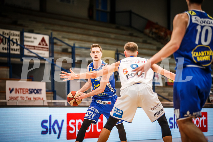 Basketball, bet-at-home Basketball Superliga 2020/21, Halbfinale Spiel 4, Oberwart Gunners, Gmunden Swans, Benedikt Güttl (7)