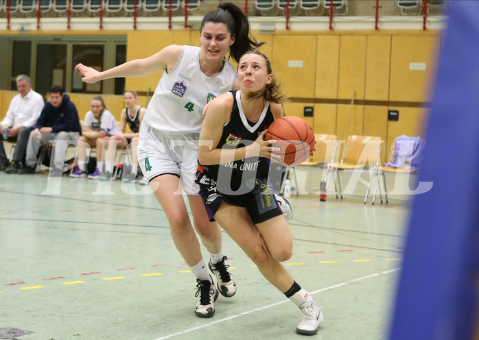 Basketball Damen Superliga 2021/22, Grundducrhgang 14.Runde Vienna United vs. KOS Celovec


