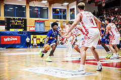 Basketball, Win2Day Superliga 2024/25, Playoffs, Halbfinale Spiel 2, Traiskirchen Lions, Oberwart Gunners, Caleb Fields (4)