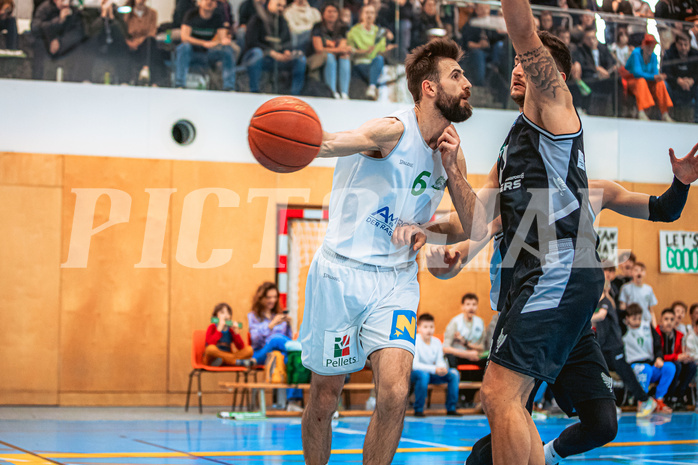 Basketball, Basketball Zweite Liga 2022/23 Playoff, Viertelfinale Spiel 2, Union Deutsch Wagram, Raiders Tirol, Stojan Radanovic (6)