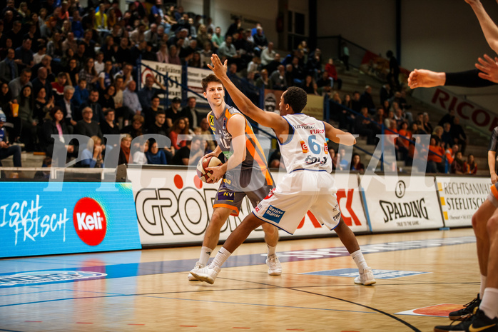 Basketball, Admiral Basketball Superliga 2019/20, Grunddurchgang 16.Runde, Oberwart Gunners, Klosterneuburg Dukes, Lennart Burgemeister (10)