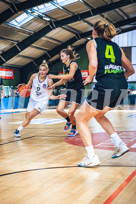 Basketball Basketball Damen Superliga 2021/22, Grunddurchgang 4.Runde Vienna D.C. Timberwolves vs. Basket Flames