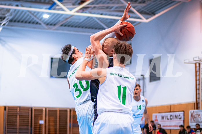 Basketball, Basketball Zweite Liga 2022/23, Grunddurchgang 16.Runde, Union Deutsch Wagram Alligators, Mattersburg Rocks, Marko Kolaric (30), Claudio Vancura (10)