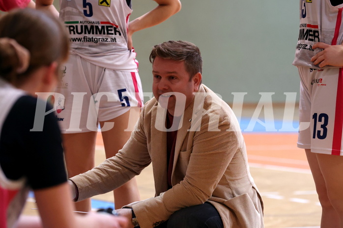 20.03.2024, Graz, Unionhalle A, Basketball Damen Superliga 2023/24, Semifinale, UBSC-DBBC Graz - SKN St. Pölten Frauen,  