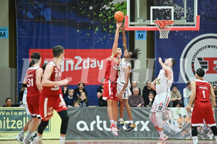 Basketball, Superliga 2023/24, Grunddurchgang 20. Runde, Flyers Wels vs. BC Vienna,