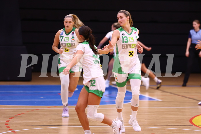 06.10.2024, Graz, Raiffeisen Sportpark, Basketball Damen Superliga 2024/25, Grunddurchgang, 2.Runde, UBI Holding Graz vs. Vienna United Basketball,  