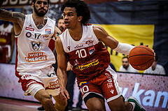 Basketball, win2day Basketball Superliga 2022/23, Grunddurchgang 1.Runde, Traiskirchen Lions, BC GGMT Vienna, Evan Taylor (10)