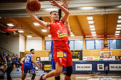 Basketball, bet-at-home Basketball Superliga 2021/22, Grunddurchgang 1.Runde, Traiskirchen Lions, Oberwart Gunners, David Makivic (1)