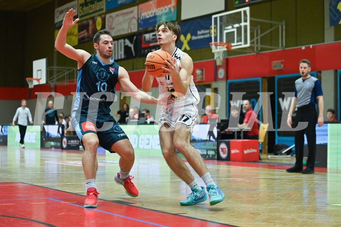 Basketball, Superliga 2023/24, Grunddurchgang 22. Runde, Flyers Wels vs. Vienna Timberwolves,
