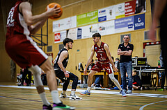 Basketball, Basketball Zweite Liga 2023/24, Grunddurchgang 13.Runde, Mistelbach Mustangs, Güssing Blackbirds, Nick Fandler (4), Moritz Czehowsky (7)