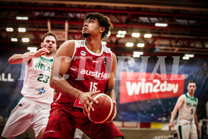 Basketball, FIBA EuroBasket 2025 Qualifiers , , AUSTRIA, IRELAND, Rashaan Guylan MBEMBA (15)